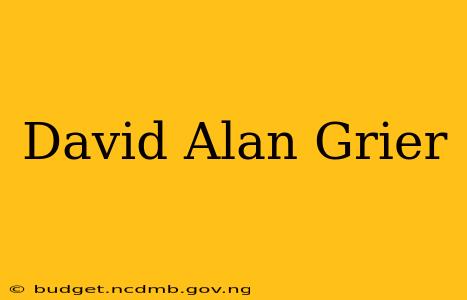 David Alan Grier