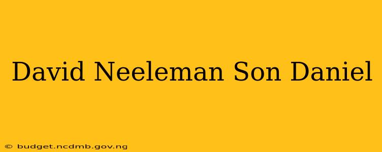 David Neeleman Son Daniel