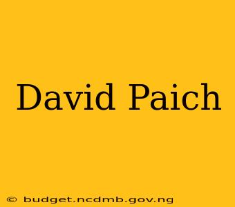 David Paich