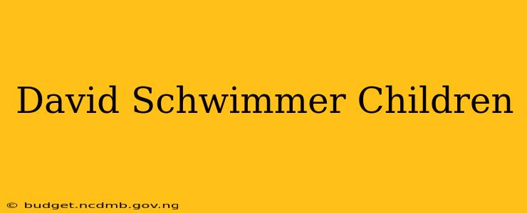David Schwimmer Children