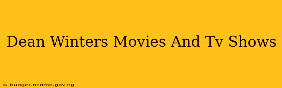 Dean Winters Movies And Tv Shows