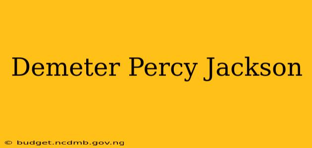 Demeter Percy Jackson