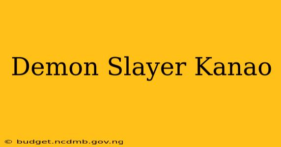 Demon Slayer Kanao