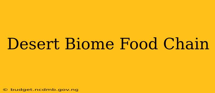 Desert Biome Food Chain