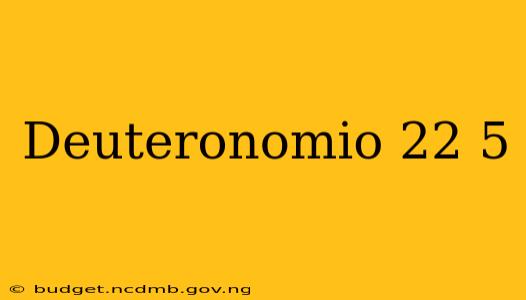 Deuteronomio 22 5