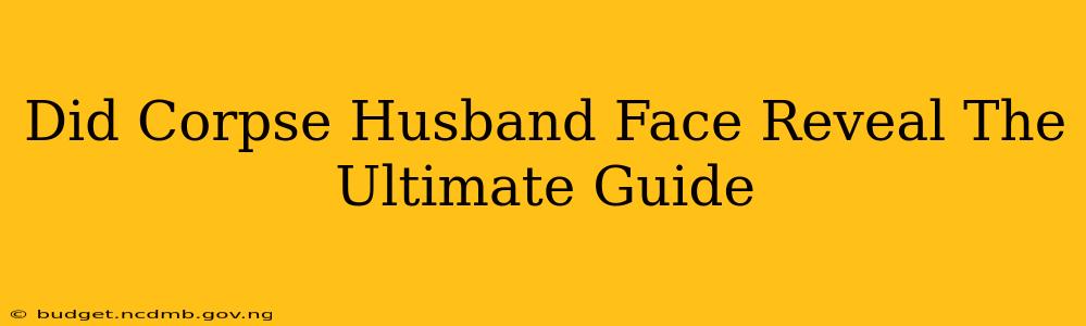 Did Corpse Husband Face Reveal The Ultimate Guide