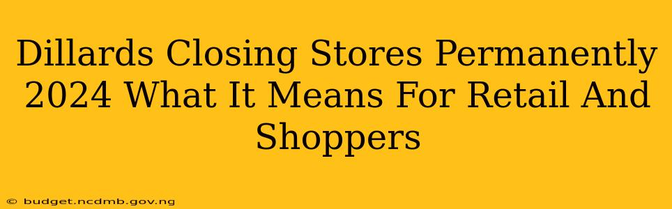 Dillards Closing Stores Permanently 2024 What It Means For Retail And Shoppers