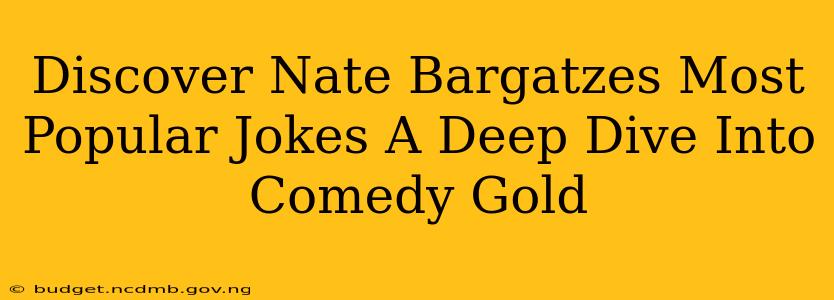 Discover Nate Bargatzes Most Popular Jokes A Deep Dive Into Comedy Gold