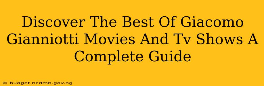 Discover The Best Of Giacomo Gianniotti Movies And Tv Shows A Complete Guide