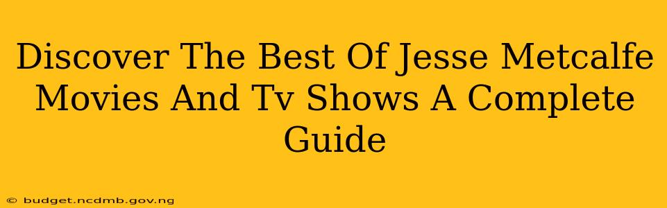 Discover The Best Of Jesse Metcalfe Movies And Tv Shows A Complete Guide