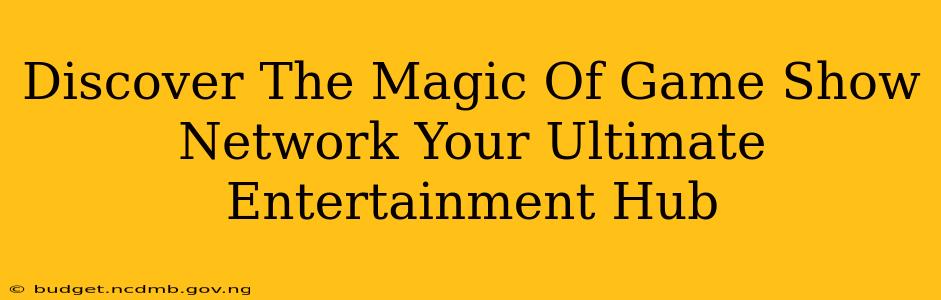 Discover The Magic Of Game Show Network Your Ultimate Entertainment Hub