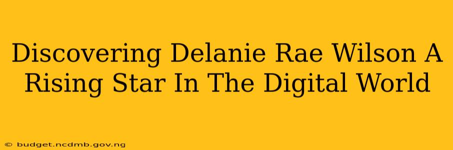Discovering Delanie Rae Wilson A Rising Star In The Digital World