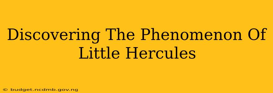 Discovering The Phenomenon Of Little Hercules