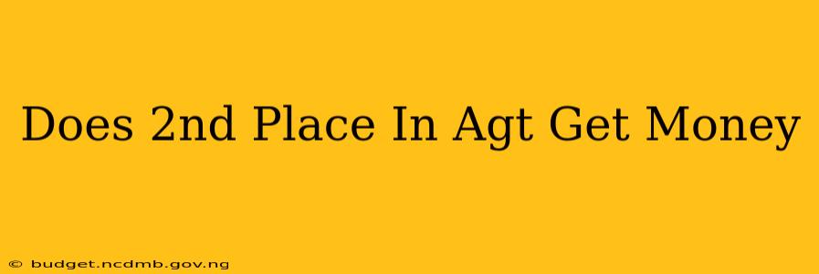 Does 2nd Place In Agt Get Money