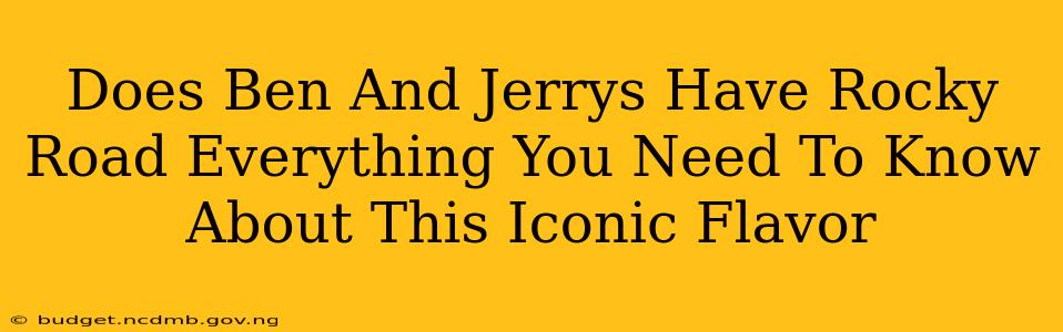 Does Ben And Jerrys Have Rocky Road Everything You Need To Know About This Iconic Flavor