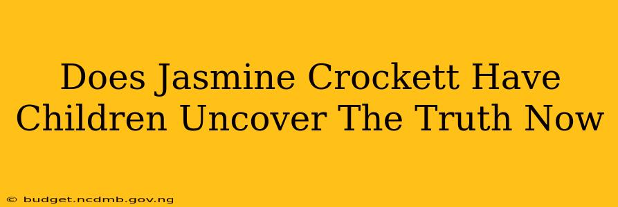 Does Jasmine Crockett Have Children Uncover The Truth Now