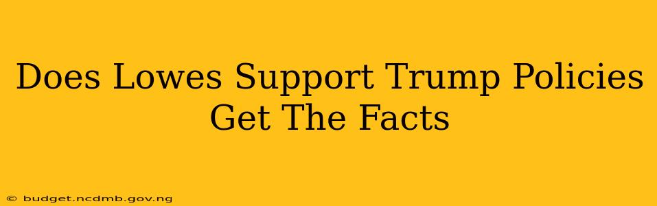 Does Lowes Support Trump Policies Get The Facts
