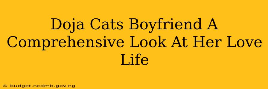 Doja Cats Boyfriend A Comprehensive Look At Her Love Life