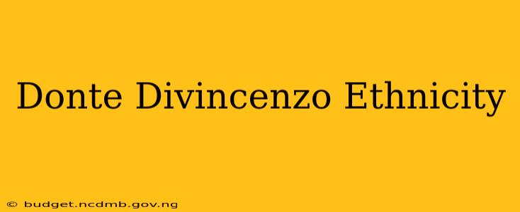 Donte Divincenzo Ethnicity