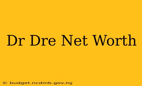 Dr Dre Net Worth