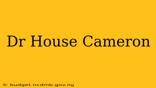 Dr House Cameron
