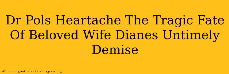 Dr Pols Heartache The Tragic Fate Of Beloved Wife Dianes Untimely Demise