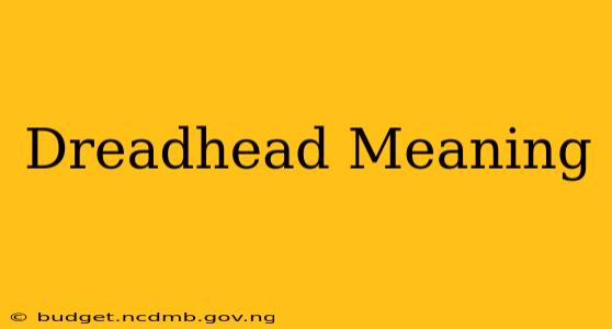 Dreadhead Meaning