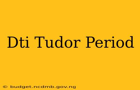 Dti Tudor Period