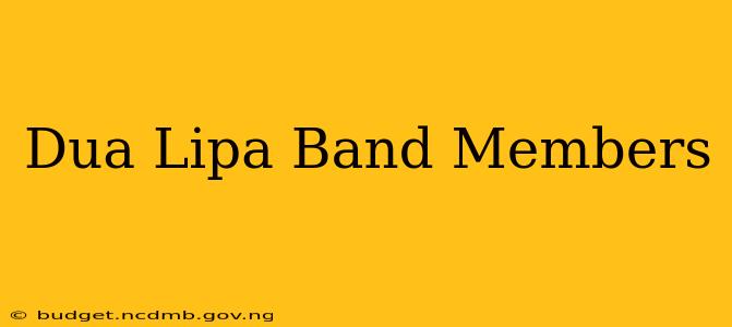Dua Lipa Band Members