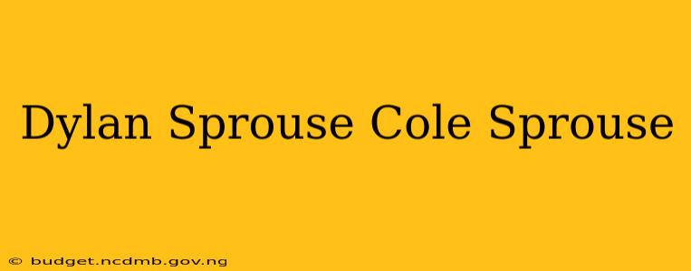 Dylan Sprouse Cole Sprouse
