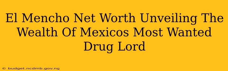 El Mencho Net Worth Unveiling The Wealth Of Mexicos Most Wanted Drug Lord