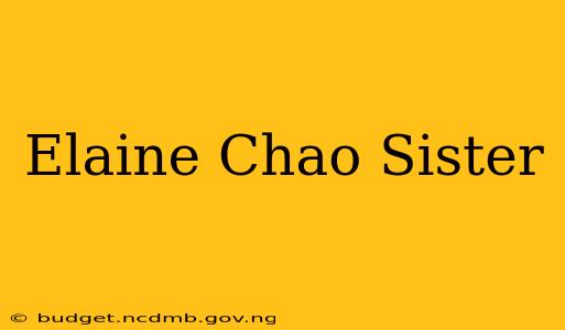 Elaine Chao Sister