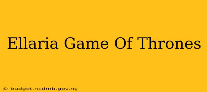 Ellaria Game Of Thrones