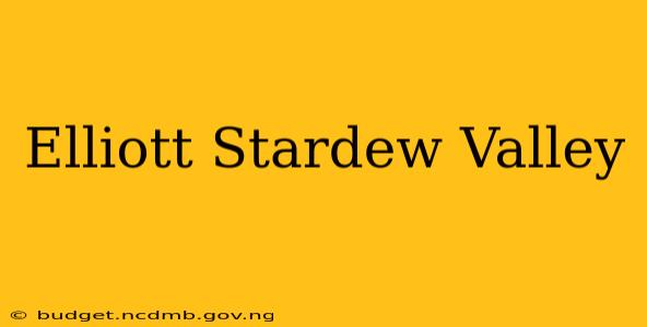 Elliott Stardew Valley