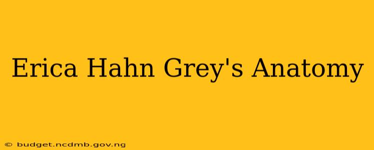 Erica Hahn Grey's Anatomy