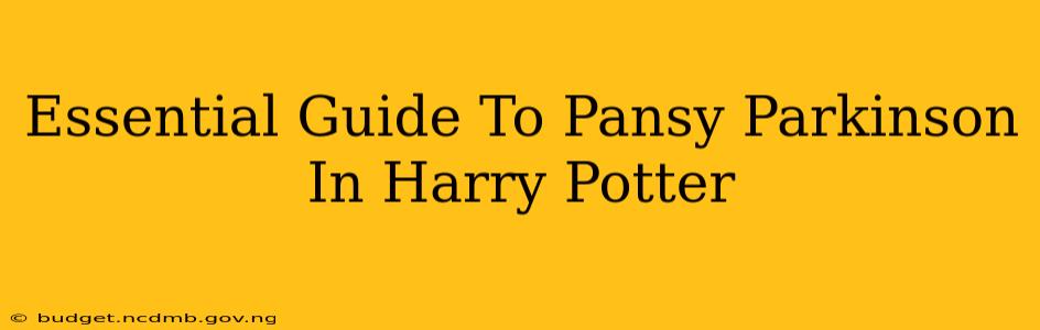 Essential Guide To Pansy Parkinson In Harry Potter