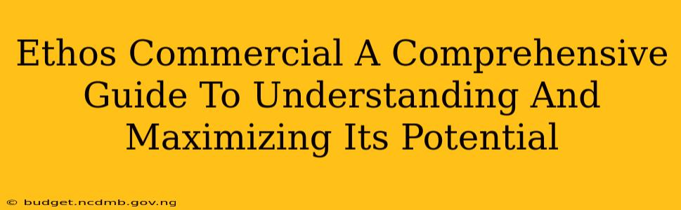 Ethos Commercial A Comprehensive Guide To Understanding And Maximizing Its Potential