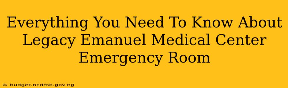 Everything You Need To Know About Legacy Emanuel Medical Center Emergency Room