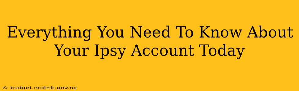 Everything You Need To Know About Your Ipsy Account Today