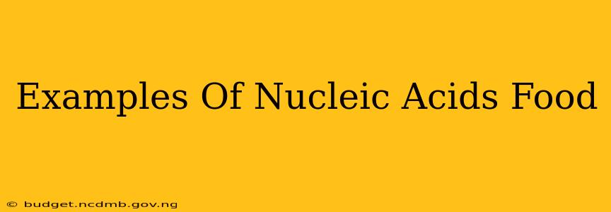 Examples Of Nucleic Acids Food