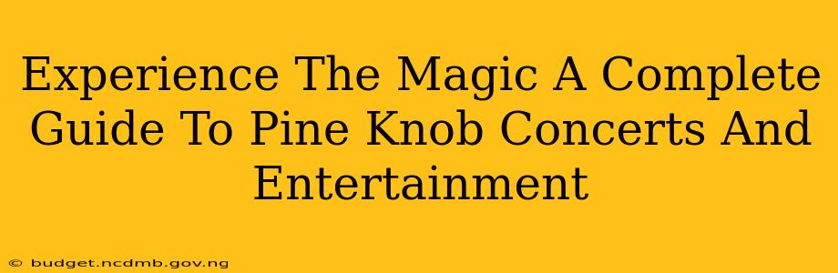 Experience The Magic A Complete Guide To Pine Knob Concerts And Entertainment