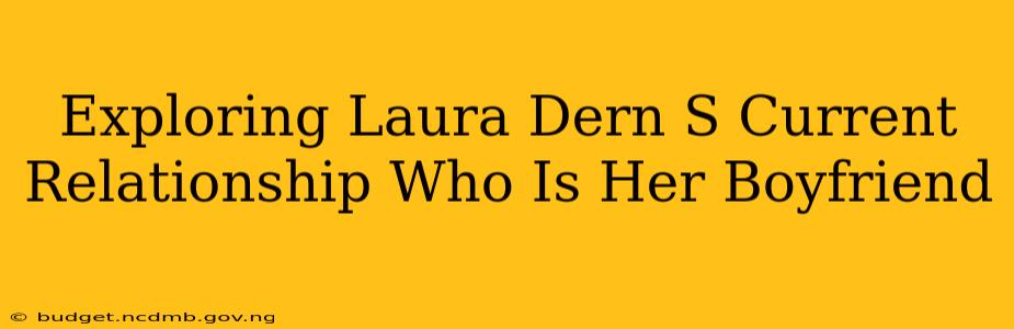 Exploring Laura Dern S Current Relationship Who Is Her Boyfriend