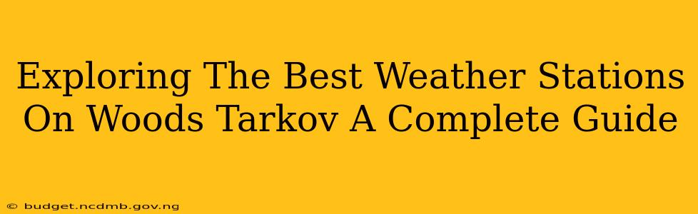 Exploring The Best Weather Stations On Woods Tarkov A Complete Guide