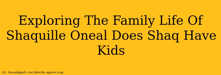 Exploring The Family Life Of Shaquille Oneal Does Shaq Have Kids