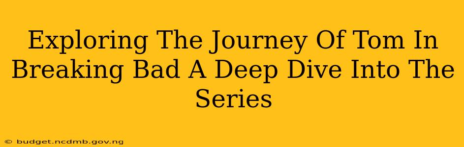 Exploring The Journey Of Tom In Breaking Bad A Deep Dive Into The Series