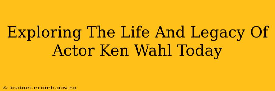Exploring The Life And Legacy Of Actor Ken Wahl Today