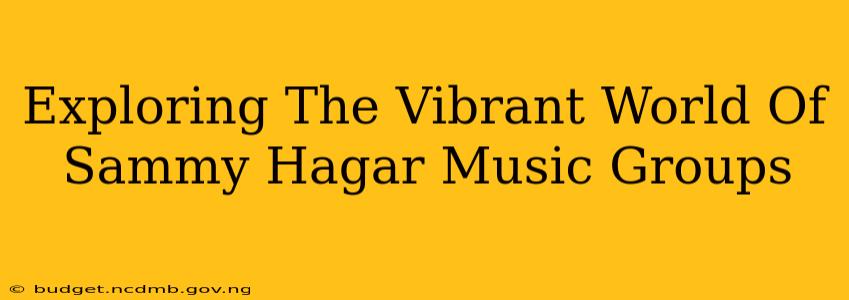 Exploring The Vibrant World Of Sammy Hagar Music Groups