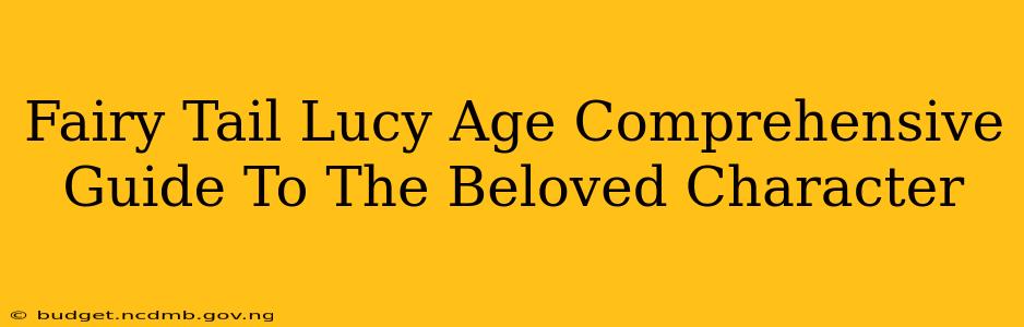 Fairy Tail Lucy Age Comprehensive Guide To The Beloved Character