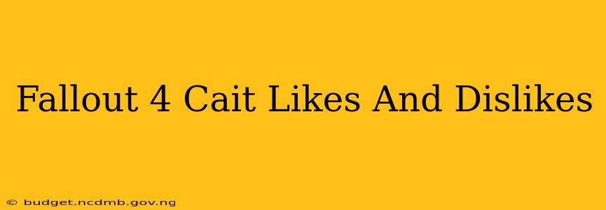 Fallout 4 Cait Likes And Dislikes
