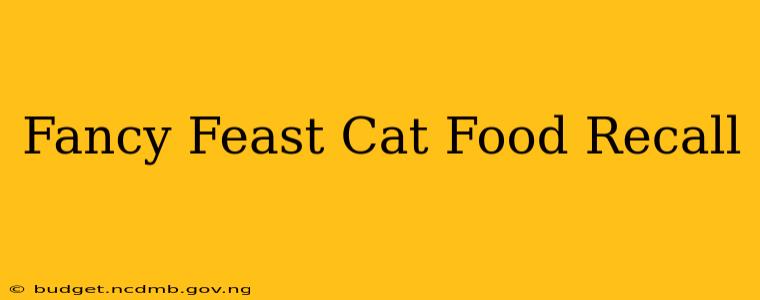 Fancy Feast Cat Food Recall